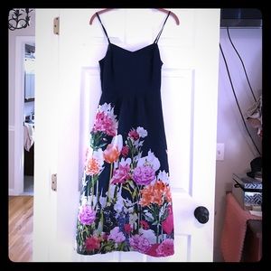 Stunning floral printed silk dress